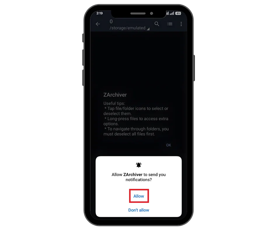Allow for Notification